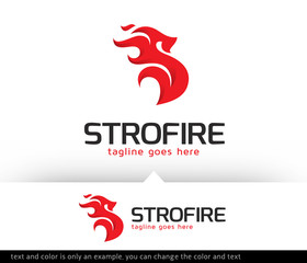 Letter S Fire Logo Template Design Vector 
