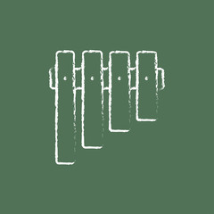 Vibraphone icon drawn in chalk.