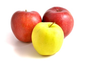 apple fruit closeup isolated on white background