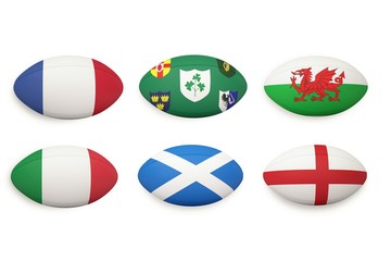 Six nations rugby balls
