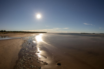 Full Moon on the Yenisei River, Siberia