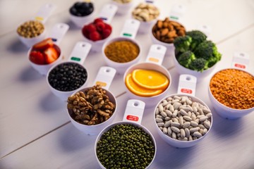 Portion cups of healthy ingredients