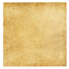 old paper with frayed edges isolated on the white.