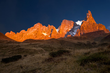 Pale di San Martino infuocate