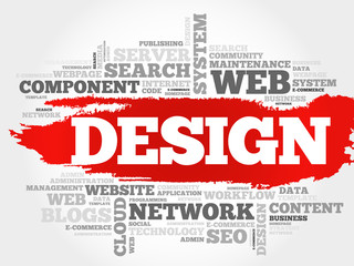 DESIGN word cloud, business concept
