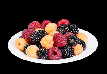 Blackberry and raspberry