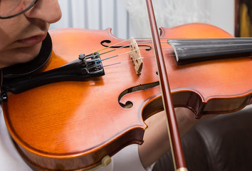 Playing the violin
