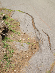 Cracks on the road