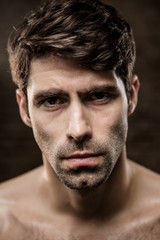 Obraz premium Portrait of a shirtless man