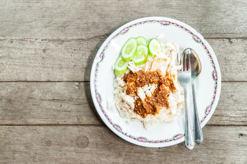 Hainan chicken with oiled rice