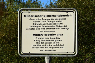 Militärischer Sicherheitsbereich