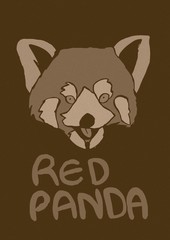 Red Panda vintage icon