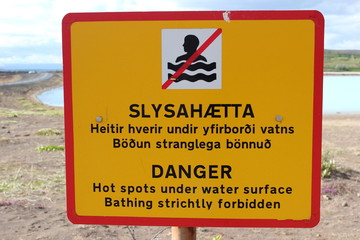 Fototapeta premium Warnschild 