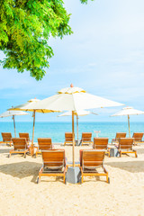 Umbrella and beach chair