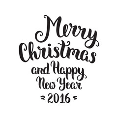 Fototapeta premium Merry Christmas lettering