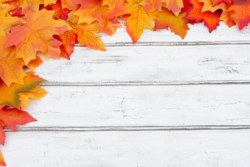 Autumn Leaves Frame Background
