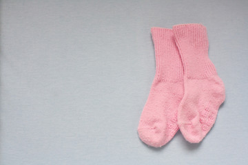 A pair of new born baby socks.