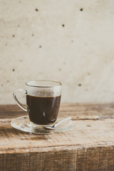 Black coffee in Coffee cup