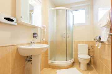 Interior of a hotel bathroom
