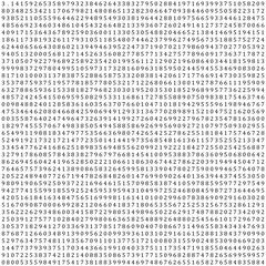 Pi - 3.1415 - Mathematical Column of Figures Vector Background - Wissenschaft, Mathematik, Zahlen, Hintergrund - obrazy, fototapety, plakaty