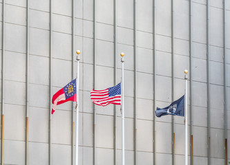 Georgia American and MIA Flags