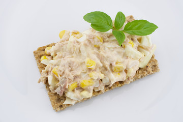 Multigrain crispy bread and tuna salad