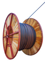 Huge electric cable roll
