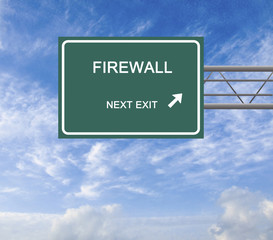 Direction road sign to firewall