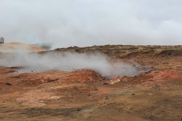 Aktiver Vulkan im Hochtemperaturgebiet Seltun auf Island