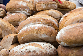 close up of rustic bread