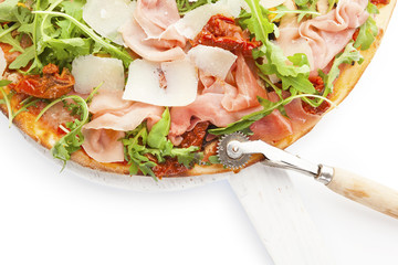 Culinary pizza eating.