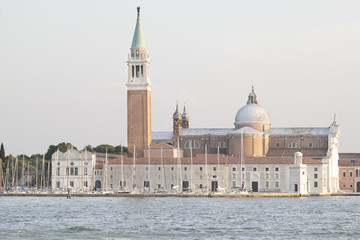 Fototapeta na wymiar The church and monastery of San Giorgio Maggiore built in the classical renaissance style, Venice, Italy
