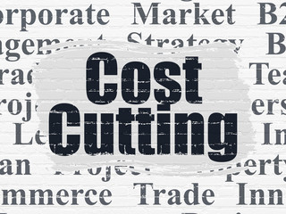 Finance concept: Cost Cutting on wall background