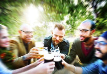 Friends Party Outdoors Celebration Happiness Concept