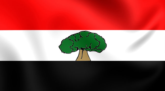 Flag of Oromia Region, Ethiopia.