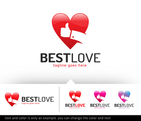 Best Love Logo Template Vector Design