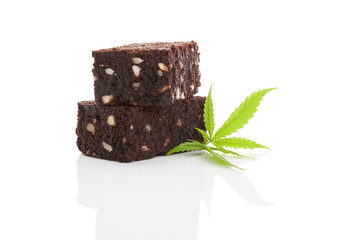 Cannabis brownie.