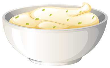 Cream dipping in bowl