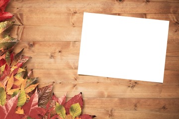 Composite image of white card