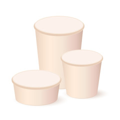 Paper cup with a lid