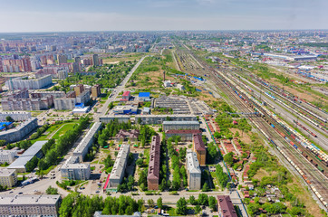 Voynovka railway node. Industrial district. Tyumen
