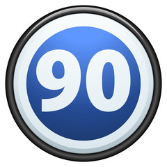 Obraz premium Minimal speed to 90 kilometers per hour traffic sign