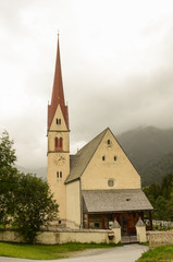church in mountains, Tirol, Austria