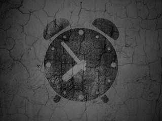 Fototapeta na wymiar Time concept: Alarm Clock on grunge wall background