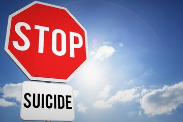 Composite image of stop suicide