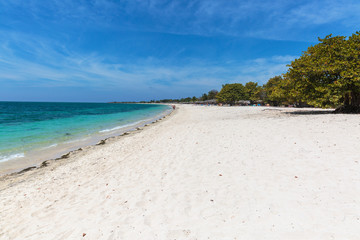 Fototapeta na wymiar White sand beach in Cuba