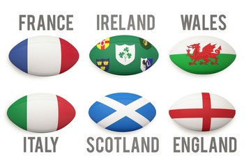 Six nations rugby balls