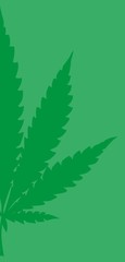 Weed leaf silhouette