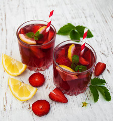 Summer strawberry drink