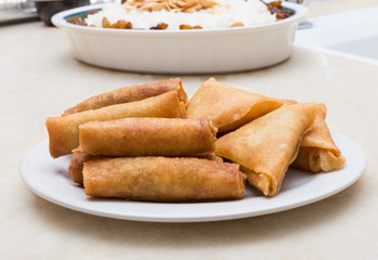 Phyllo pastry stuffed - pastel And cigar